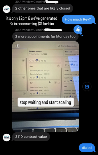 Client text message